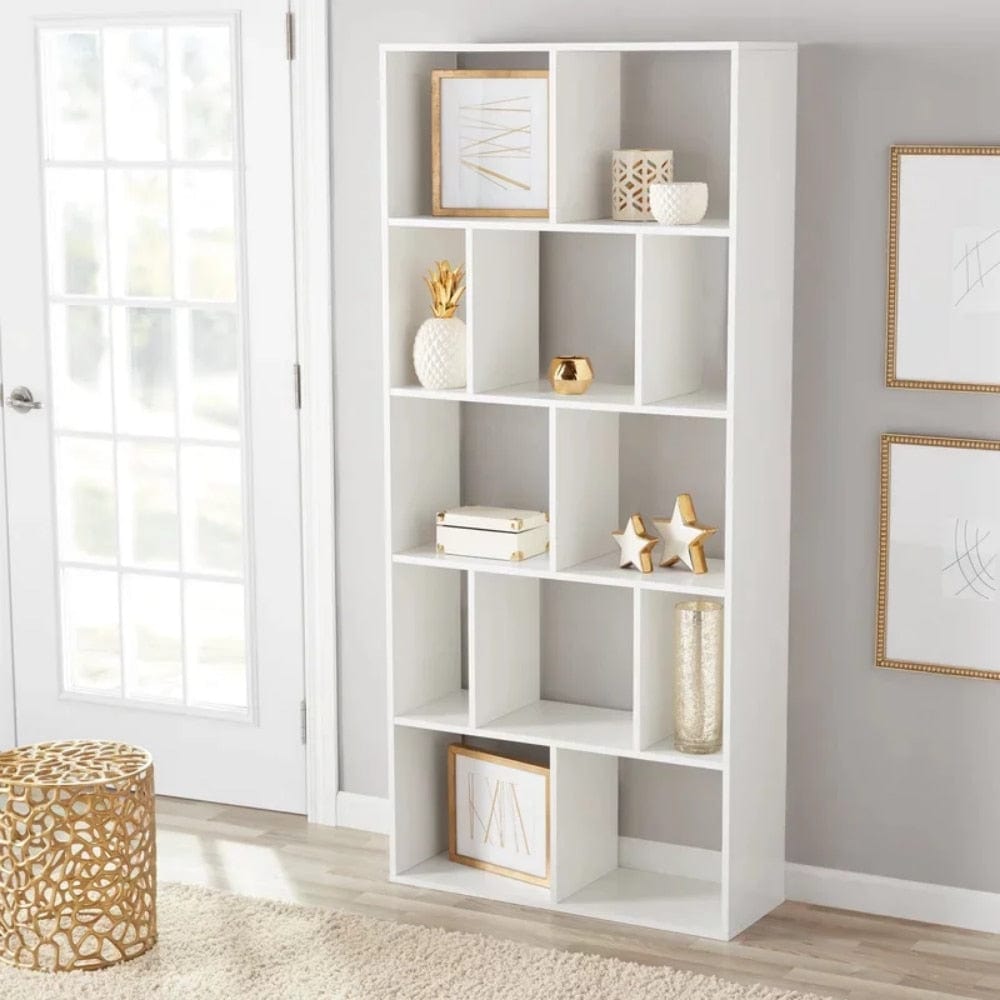 12 Cube Modern Shelf Bookcase White or Espresso