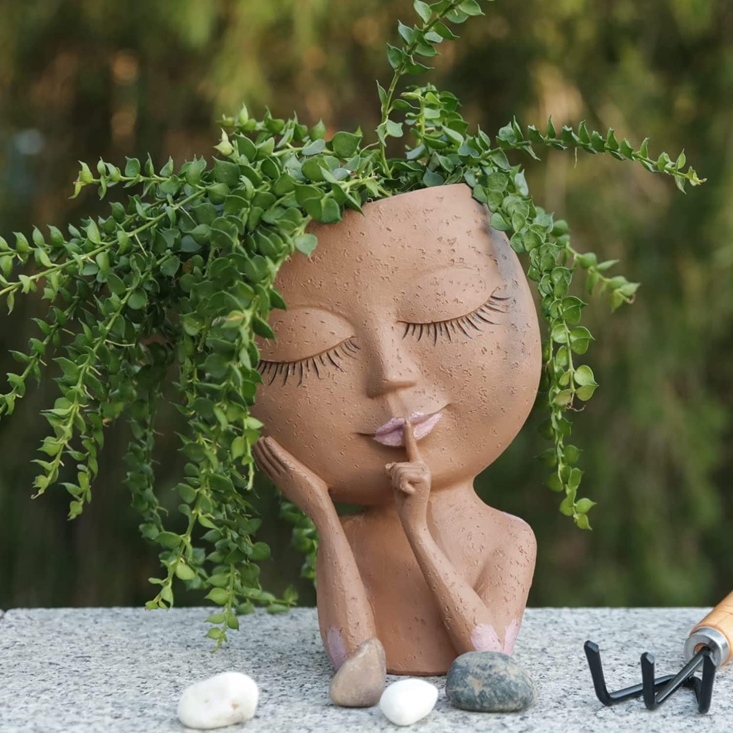 pothead planters Unique Face Planters Pot for Indoor Outdoor Home Garden Plants with Drainage Hole